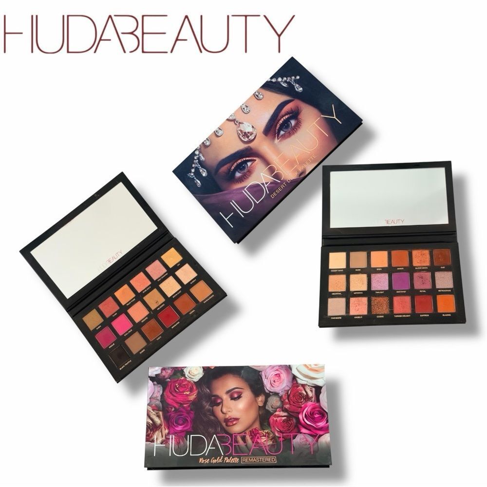 Huda Beauty Two Eyeshadow Pallets - Rose Gold & Desert Dusk